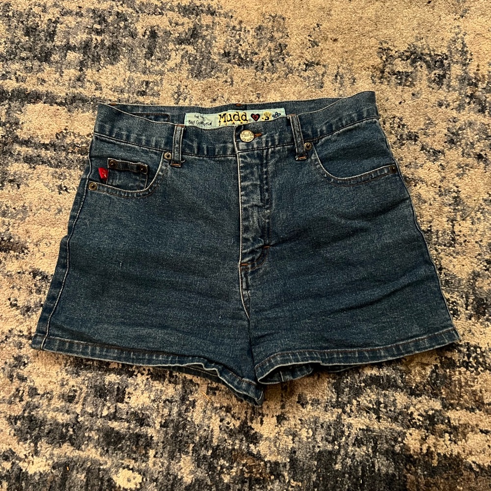 Mudd Blue Jean Shorts Distressed Cutoff Style